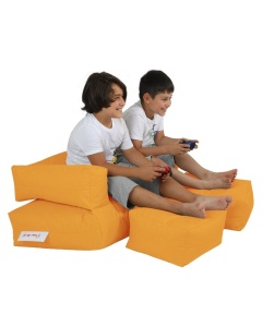Πολυθρόνα Πουφ Κήπου Kids Πορτοκαλί 50x35x40 cm - Img 4