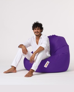 Πολυθρόνα Πουφ Κήπου Premium Βιολετί 115x130x39 cm - Img 3