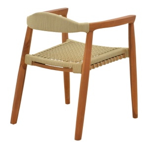 Πολυθρόνα Ganny Boho, Pako World, Ξύλο de tec, Φυσικό, 61x58x71 cm - Img 3