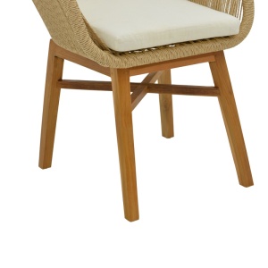 Πολυθρόνα Kalie Boho Pako World Φυσικό 60x61x80 cm - Img 7