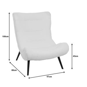 Πολυθρόνα Silla, Pako World, Ύφασμα, Μπεζ, 97x80x100 cm - Img 7