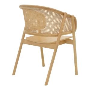 Πολυθρόνα Wenzy από ξύλο masiv φυσικό 58x58x82 cm - Img 2