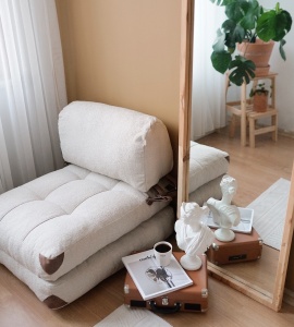 Πολυθρόνα Κρεβάτι Fold Κρεμ 160x80x70 cm - Img 5