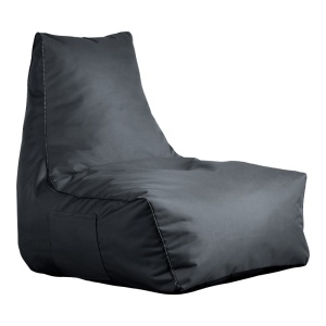 Πολυθρόνα Πουφ (beanbag) Κήπου, Leverian, Σκούρο Γκρι, 76x82x73 cm