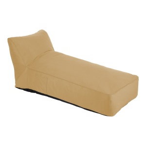 Πολυθρόνα Πουφ (beanbag) Κήπου, Telena, Μπεζ, 70x150x65 cm
