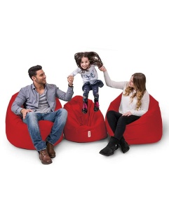 Πουφ beanbag κήπου Iyzi Κόκκινο - Img 5