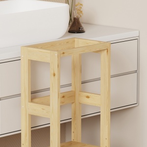 Πύργος εκμάθησης για παιδιά από ξύλο Montessori Chiquel Natural 45.7x51x90 cm - Img 5