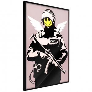 Πόστερ - Banksy: Flying Copper, με μαύρη κορνίζα, 20x30 cm