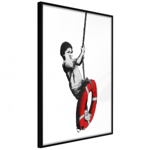 Πόστερ - Banksy: Swinger, με μαύρη κορνίζα, 30x45 cm