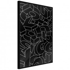 Πόστερ - Scattered Letters, με μαύρη κορνίζα, 20x30 cm