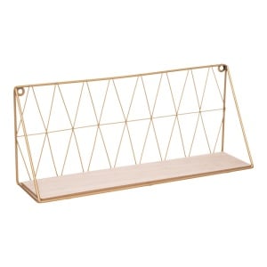 Ράφι τοίχου Anneza Χρυσό 48x12x20 cm