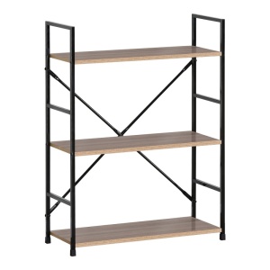 Ράφι Manlo φυσικό μαύρο ατσάλι 58.6x23.5x80 cm