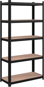 Ράφι Songmics, 5 Ράφια, 180 x 90 x 40 cm, Μαύρο, GLR040B01