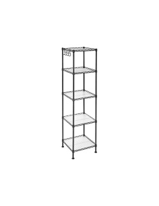 Ραφιέρα αποθήκευσης, Songmics, 100 kg, LGR23BK, Μαύρο, 30 x 30 x 123 cm