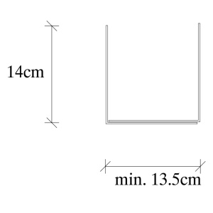 Ράφι τοίχου din μέταλλο Kitap Μαύρο 13.5x13x14 cm - Img 5