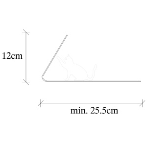 Ράφι τοίχου din μέταλλο Kitap Μαύρο 25.5x12.5x12 cm - Img 5