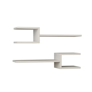 Ράφι Fork Λευκό 75x17.5x22 cm - Img 2