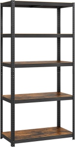 Ράφι Songmics, 5 Ράφια, 40 x 90 x 180 cm, Καφέ, GLR040B11