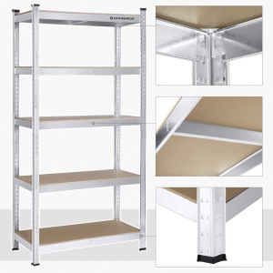 Ράφι Songmics, 5 Ράφια, 40 x 90 x 180 cm, Silver, GLR40SV - Img 5