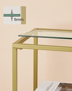 Ράφι, Vasagle, Χρυσό, 100x35x80 cm - Img 5