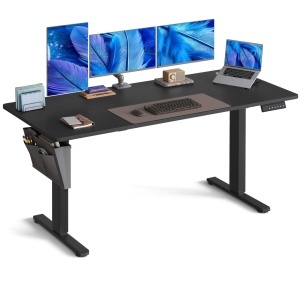 Ρυθμιζόμενο γραφείο Songmics Μαύρο 160x70x120 cm - Img 2