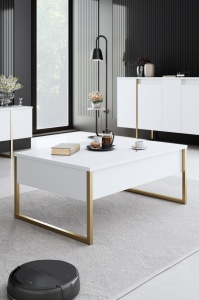 Σετ έπιπλα τραπεζαρίας Luxe Λευκό 160x35x80 cm - Img 4