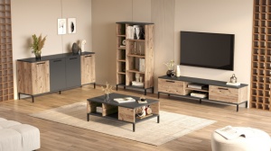 Σετ επίπλων σαλονιού RL6-AA, Pin atlantinc- Ανθρακί - Img 3