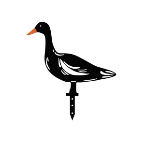 Σετ μεταλλικά διακοσμητικά αξεσουάρ κήπου Ducks Μαύρο 20x15 cm - Img 4