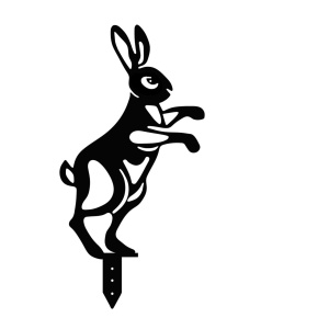 Σετ μεταλλικά διακοσμητικά αξεσουάρ κήπου Rabbits Μαύρο 22x35 cm - Img 3