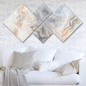 Σετ πίνακες canvas (4 τεμάχια) 4MDF1188290827 Πολύχρωμο 60x115 cm
