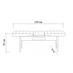 Σετ τραπέζι και καρέκλες 4 τεμάχια Vina 1053 Atlantic Pine-Ανθρακί - Img 10