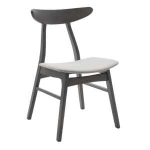 Σετ τραπέζι και καρέκλες Benson-Orlean 5 τεμάχια Γκρι Rustic 120x75x75 cm - Img 6