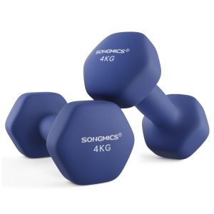 Σετ 2 τεμ. αλτήρες 2x4 kg Songmics Μπλε 20.5x9.5x9 cm - Img 2