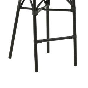 Σκαμπό μπαρ de grădină Dezyan Μαύρο 41.5x53.5x116 cm - Img 6