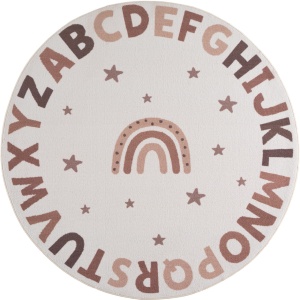 Στρογγυλό Χαλί Coco V3 Κρεμ 120x120 cm - Img 2