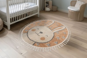 Στρογγυλό Χαλί copii Fano Πορτοκαλί 133x133 cm - Img 3