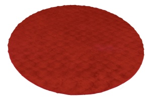 Στρογγυλό Χαλί Diamond Cut Κόκκινο 120x120 cm - Img 5