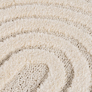 Στρογγυλό Χαλί Art boho V2 Κρεμ 80x80 cm - Img 3