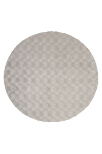 Στρογγυλό Χαλί Diamond Cut Γκρι 120x120 cm
