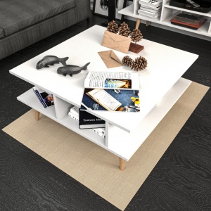 Τραπεζάκι σαλονιού Akya Coffee Table - Λευκό