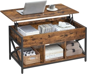 Τραπεζάκι σαλονιού Vasagle Multifunctionala Καφέ 19.7 x 39.4 x (19.3-24.4) cm
