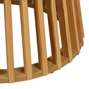 Τραπεζάκι σαλονιού Domonic, Pako World, MDF, Natural, 80x80x45 cm - Img 4