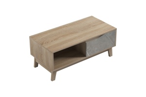 Τραπεζάκι σαλονιού Judas Sonoma Μπεζ marmura90x45x38.5 cm - Img 5
