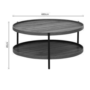 Τραπεζάκι σαλονιού Portogie Pako World Καρυδί 80x80x40 cm - Img 4