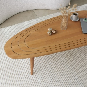Τραπεζάκι σαλονιού Sweet Φυσικό 115x38x50 cm - Img 6