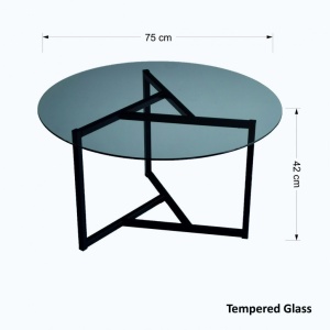 Τραπεζάκι σαλονιού Trio sehpa / fume tempered glass S402F - Img 9