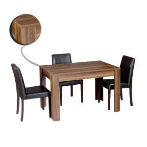 Τραπέζι τραπεζαρίας Single 120-Walnut - Img 4