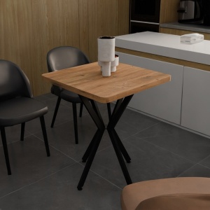 Τραπέζι Prestone Pako World Δρυς 70x70x75 cm - Img 2