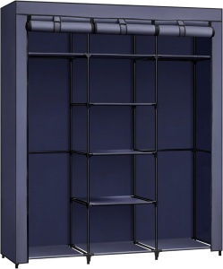 Υφασμάτινη ντουλάπα Songmics Navy 150x45x175 cm