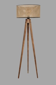 Φωτιστικό Δαπέδου Tripod Καφέ